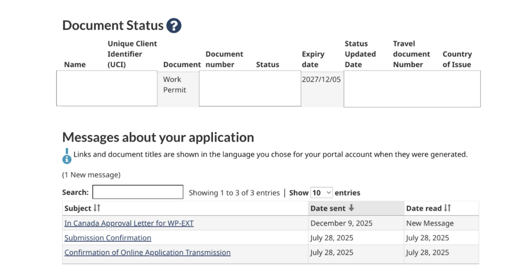 Work Permit Extension Approval